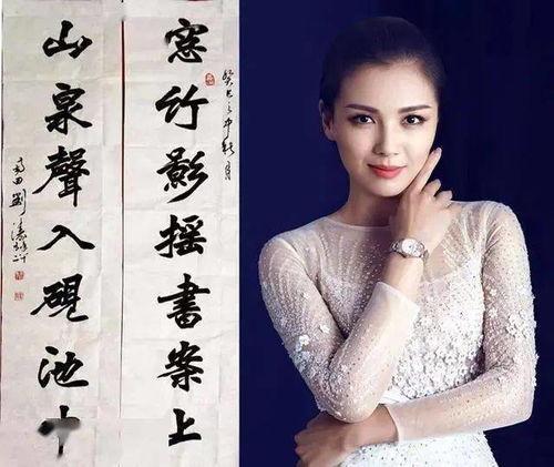 明星刘涛  书法,书法艺术中的明星风采